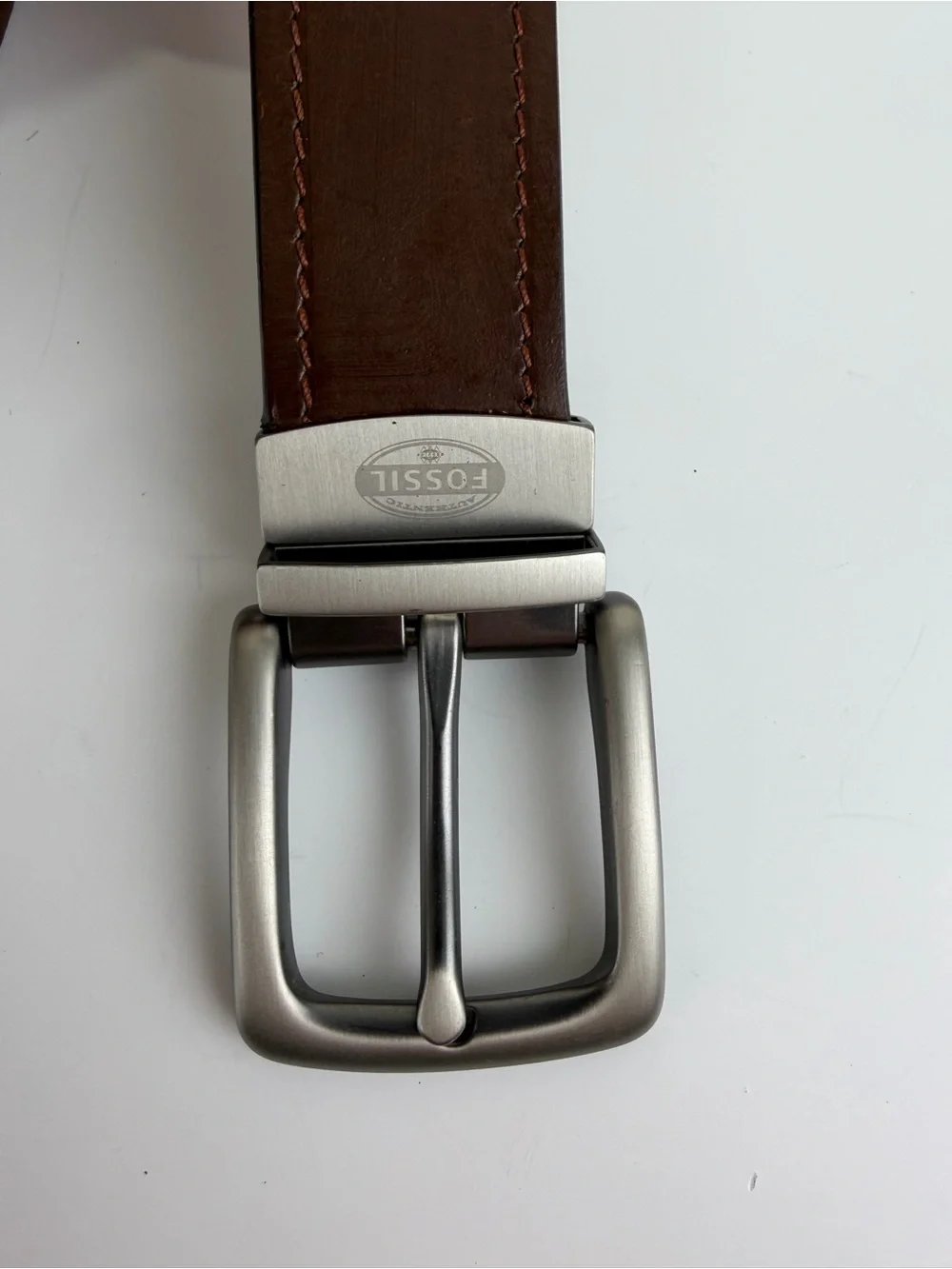 Fossil Brown Leather Belt Men’s Size 34 (85 cm) Made in Guatemala
